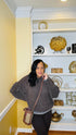 Like No Other mock neck sweater (brown)
